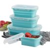 Reusable Pizza Storage Container with  Microwavable Serving Trays - Adjustable Pizza Slice Container to Organize & Save Space - BPA Free, Microwave